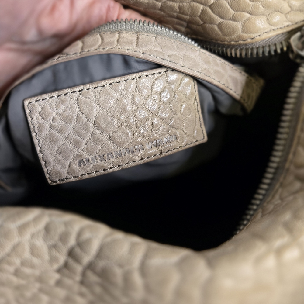 ALEXANDER WANG Pebbled Lambskin Rocco in Latte with Rose Silver Hardware - Picture 13 of 16